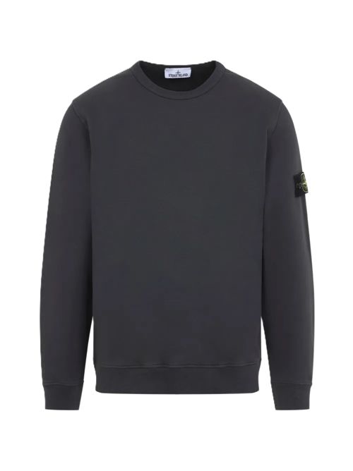 Organic Cotton Fleece Crewneck Sweatshirt lead grey Stone Island | L2S15 6100049 S0A20V0062 LEAD GREY